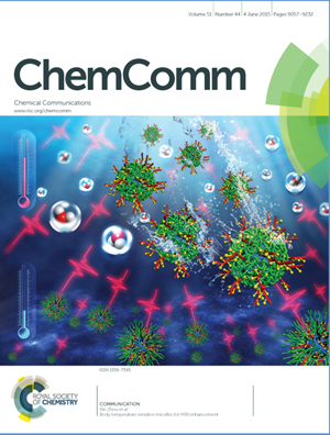 The Cover of Chemical Communications (Issue 44, 2015).